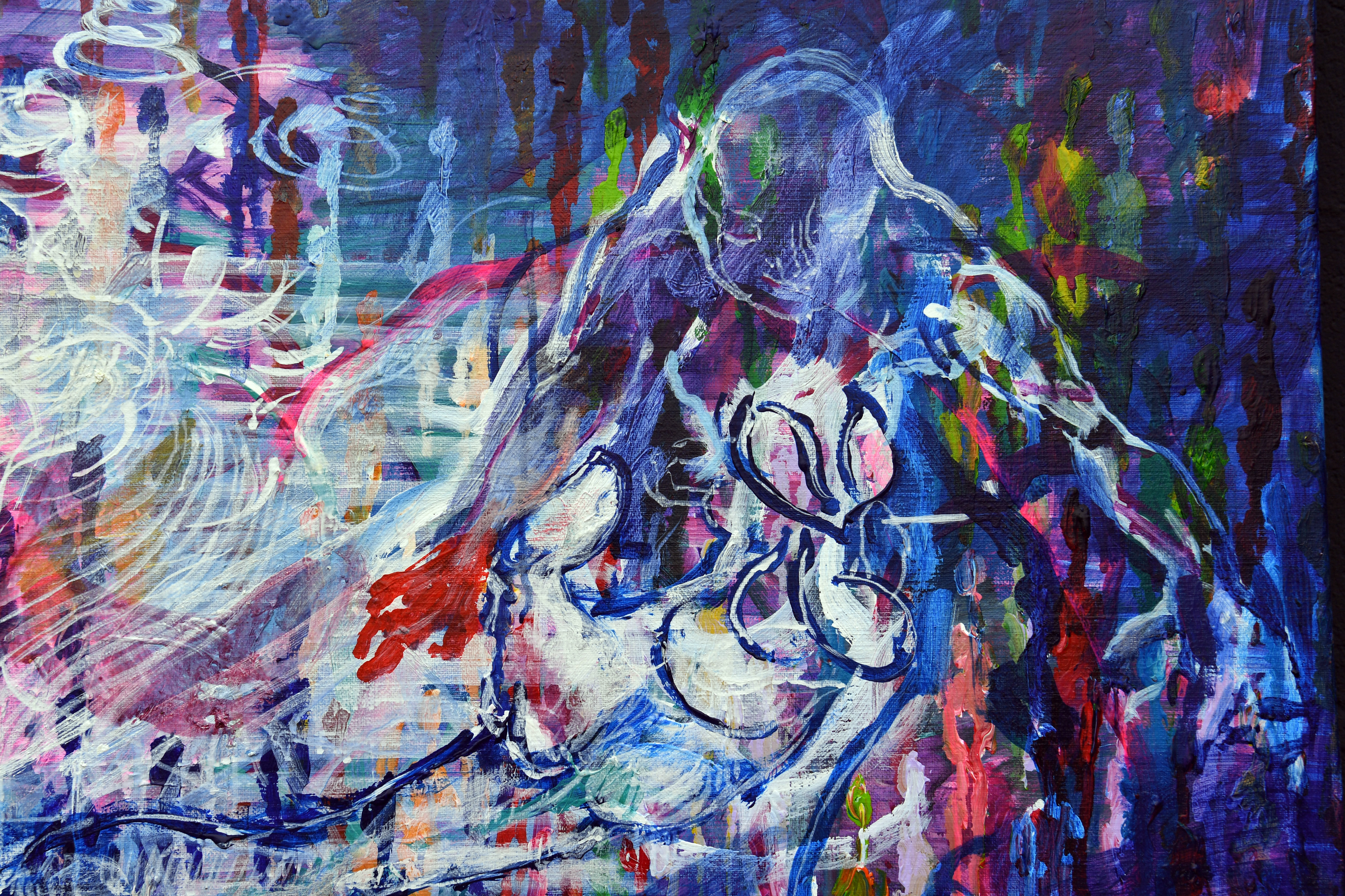 GESPANNEN DOEK, 150X180 CM ( STAAND ) "UNIVERSE"   