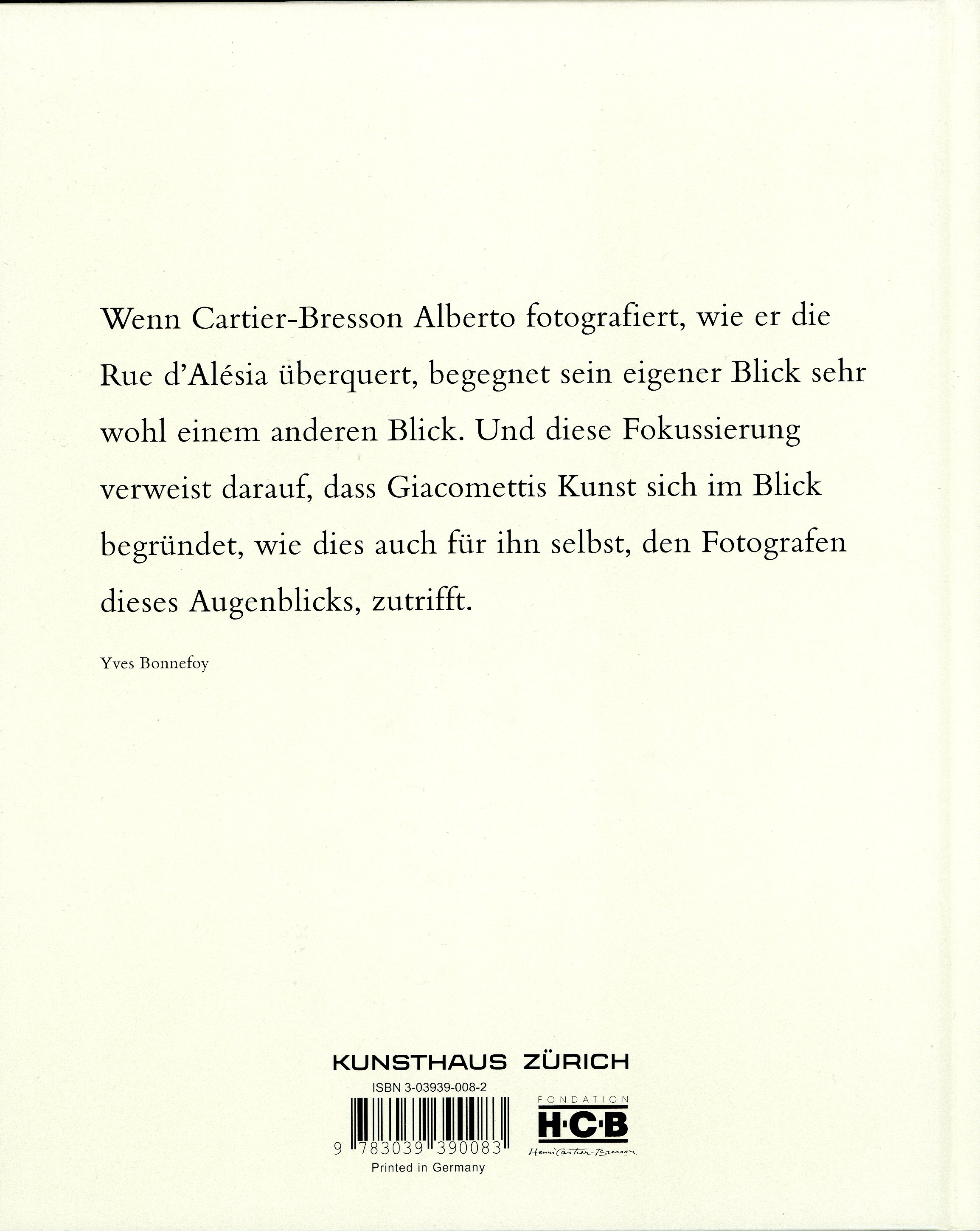 Henri Cartier-Bresson,  alberto Giacometi "Die Entscheidung des Auges"
