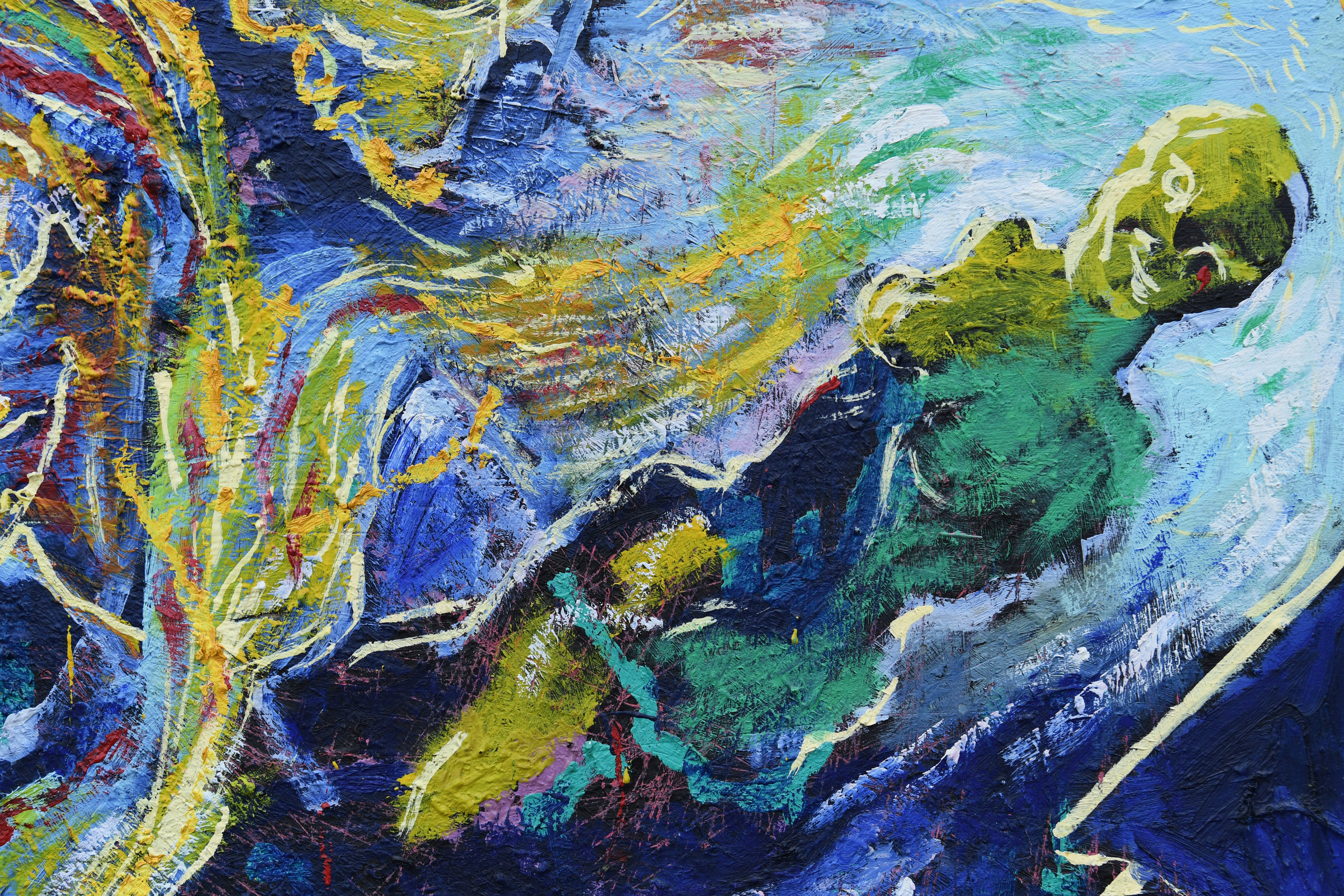 GESPANNEN DOEK, 150X190 CM ( STAAND ) "EVOLUTIE"  