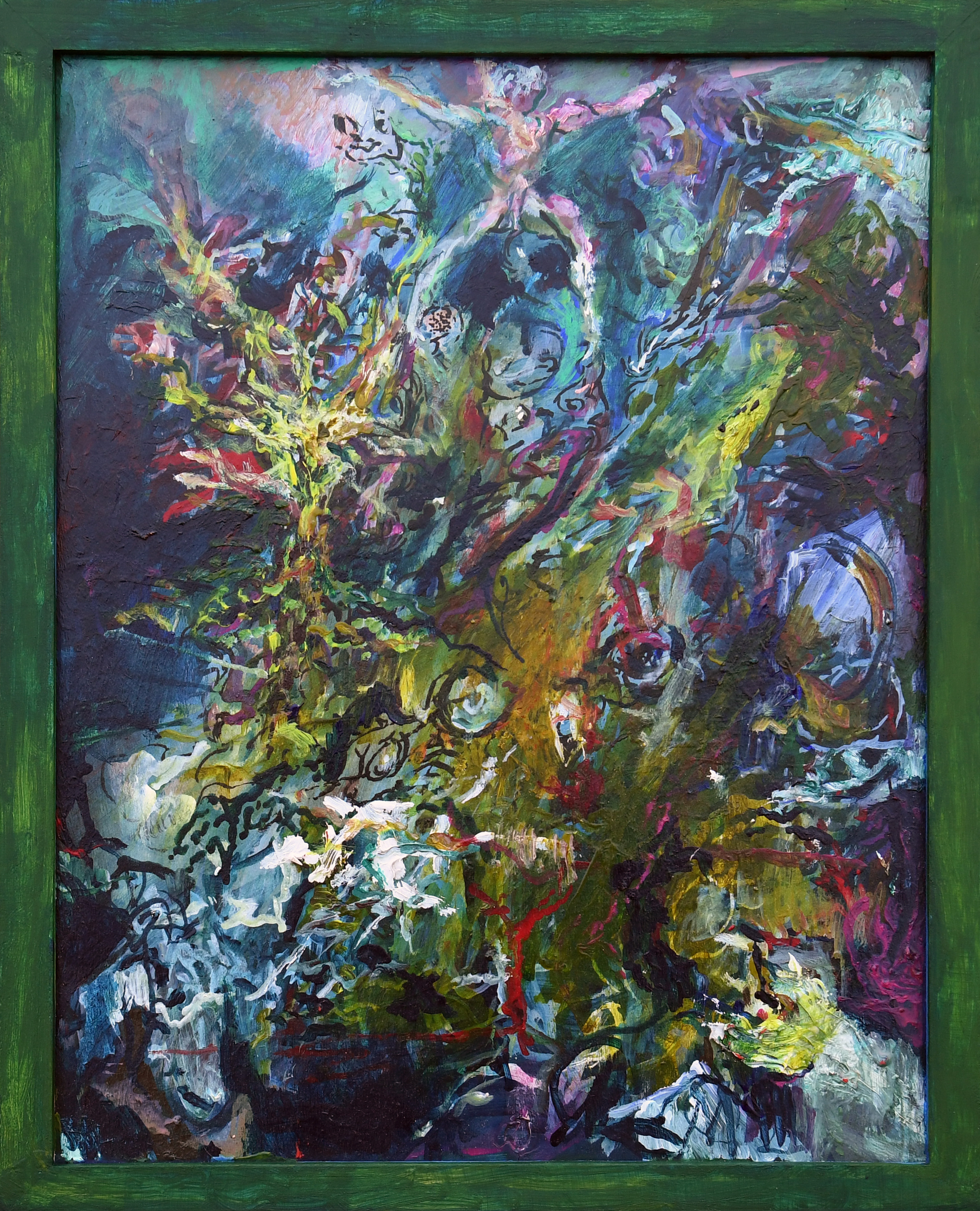 PEULEN 2026 43x54 cm ingelijst lijst meegeschilderd, KLEUREXPLOSIE 