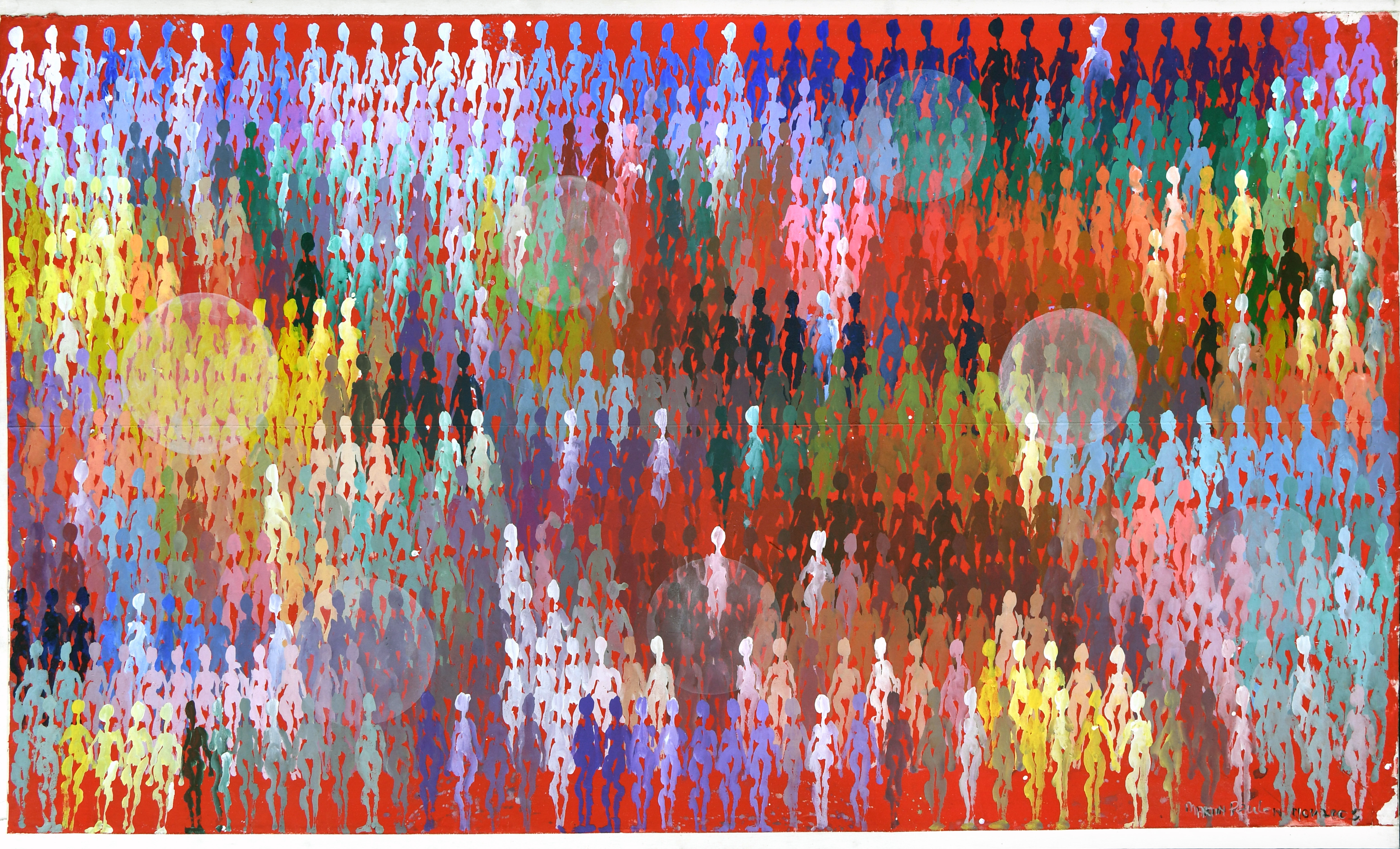GESPANNEN DOEK, 282X170CM ( LIGGEND ) "PEULEN PEOPLE"  