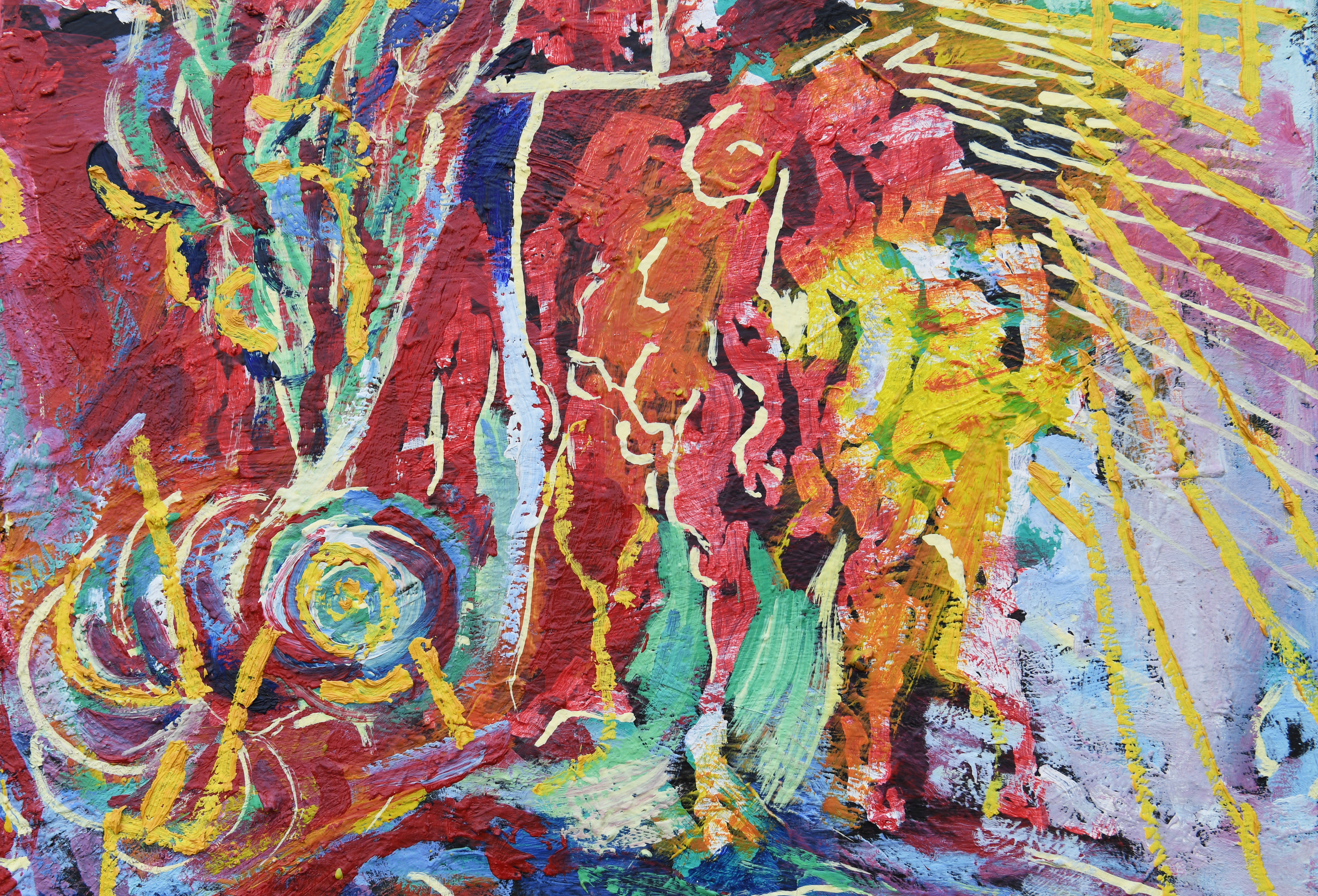 GESPANNEN DOEK, 150X190 CM ( STAAND ) "EVOLUTIE"  