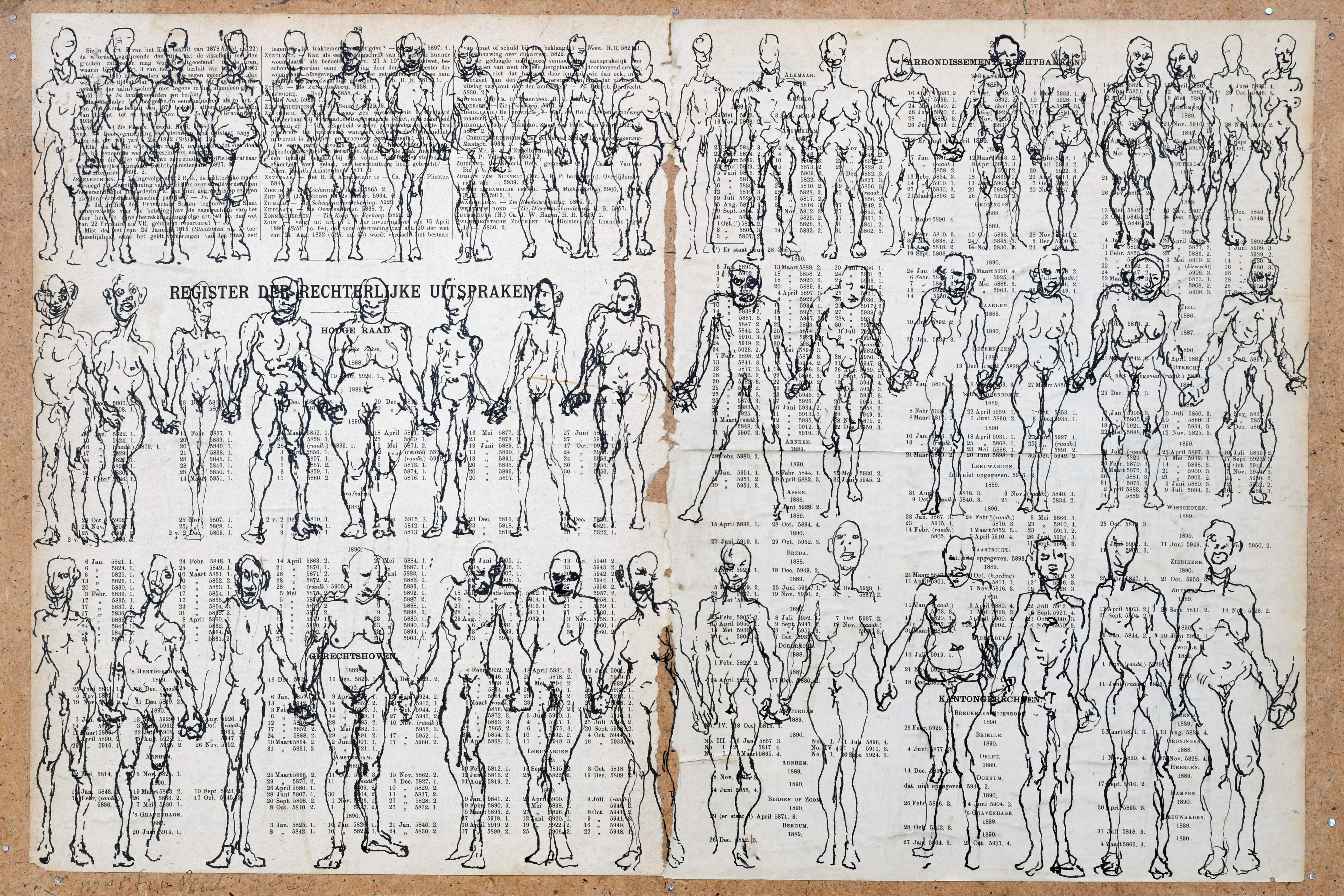 PEULEN 2009 FIGUREN OP PAPIEREN ONDERGROND  