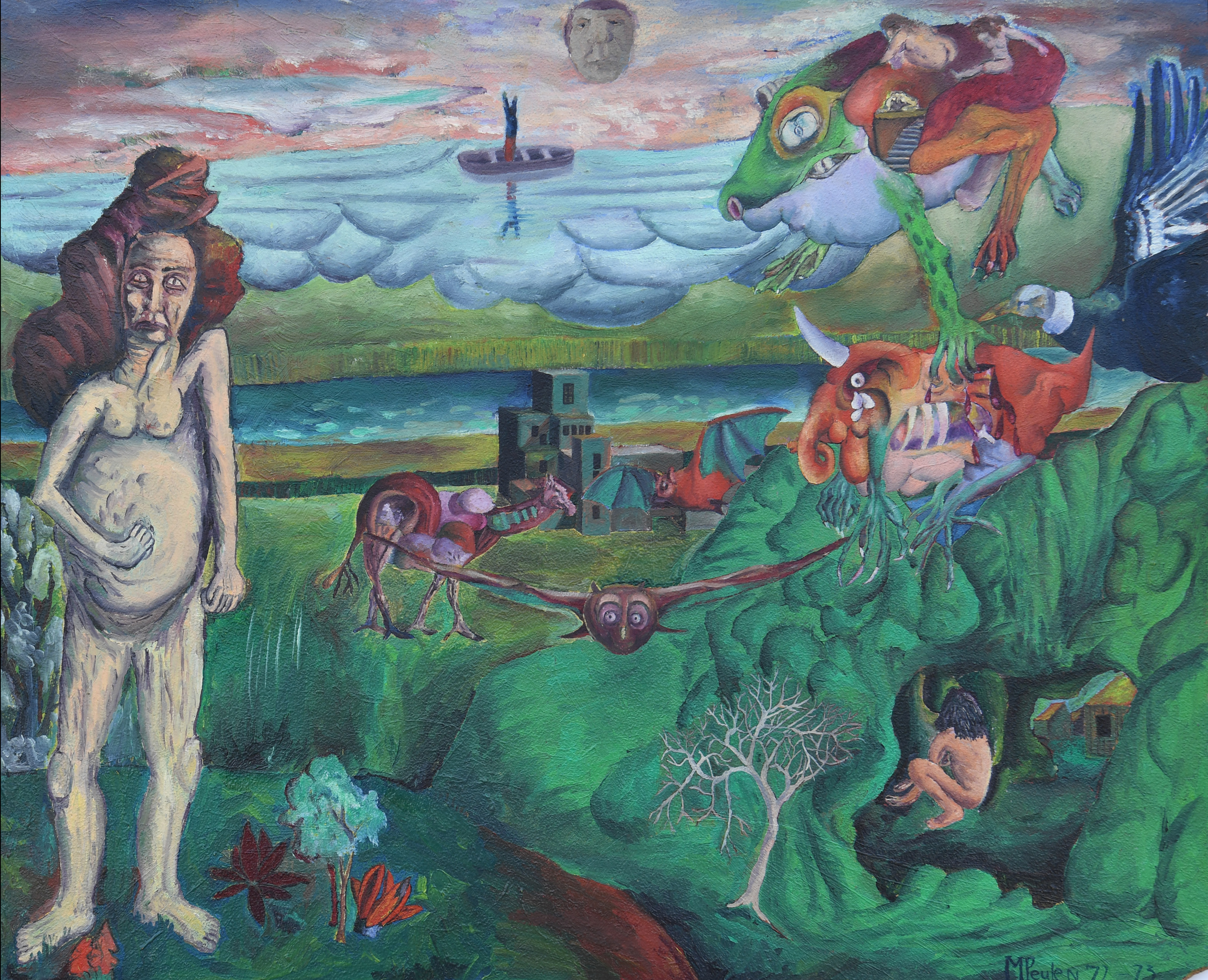 HARDBOARD, 40X60 CM (LIGGEND) DE ONTDEKKING VAN TALENT "HET BESTAAN" 1971_1975 HAVOTIJD 