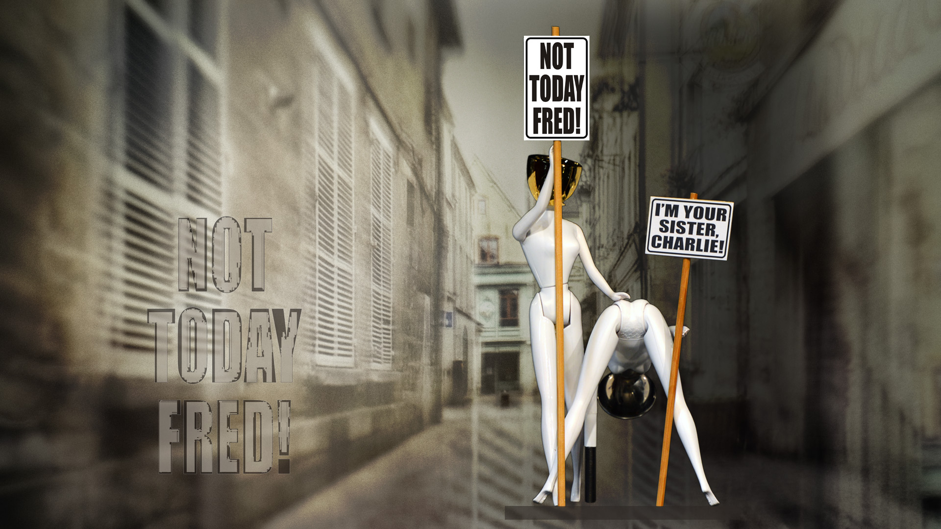 Sjon Brands,  I'm your sister, Charlie!