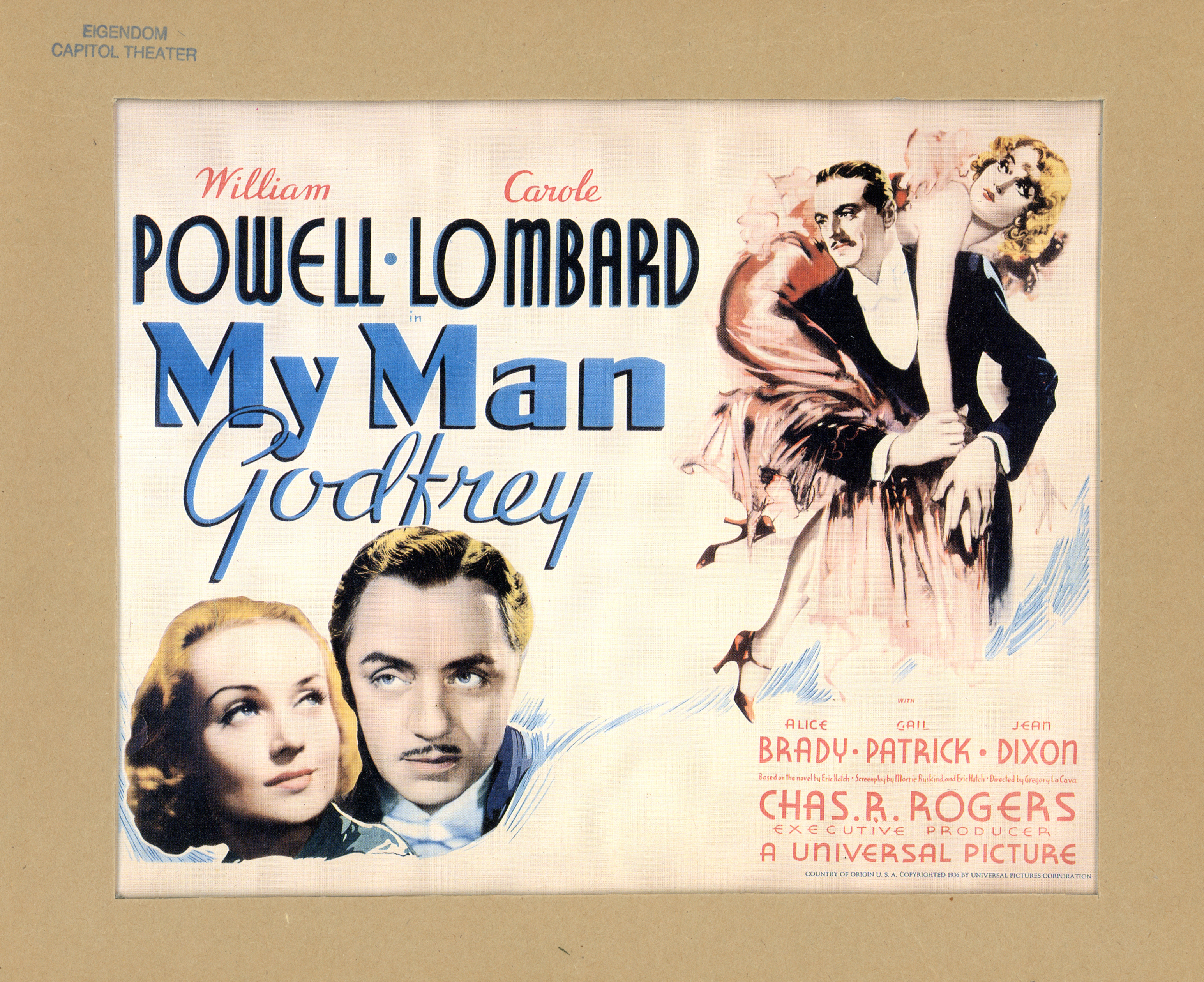 Lobby card, My man Godfrey, 1936