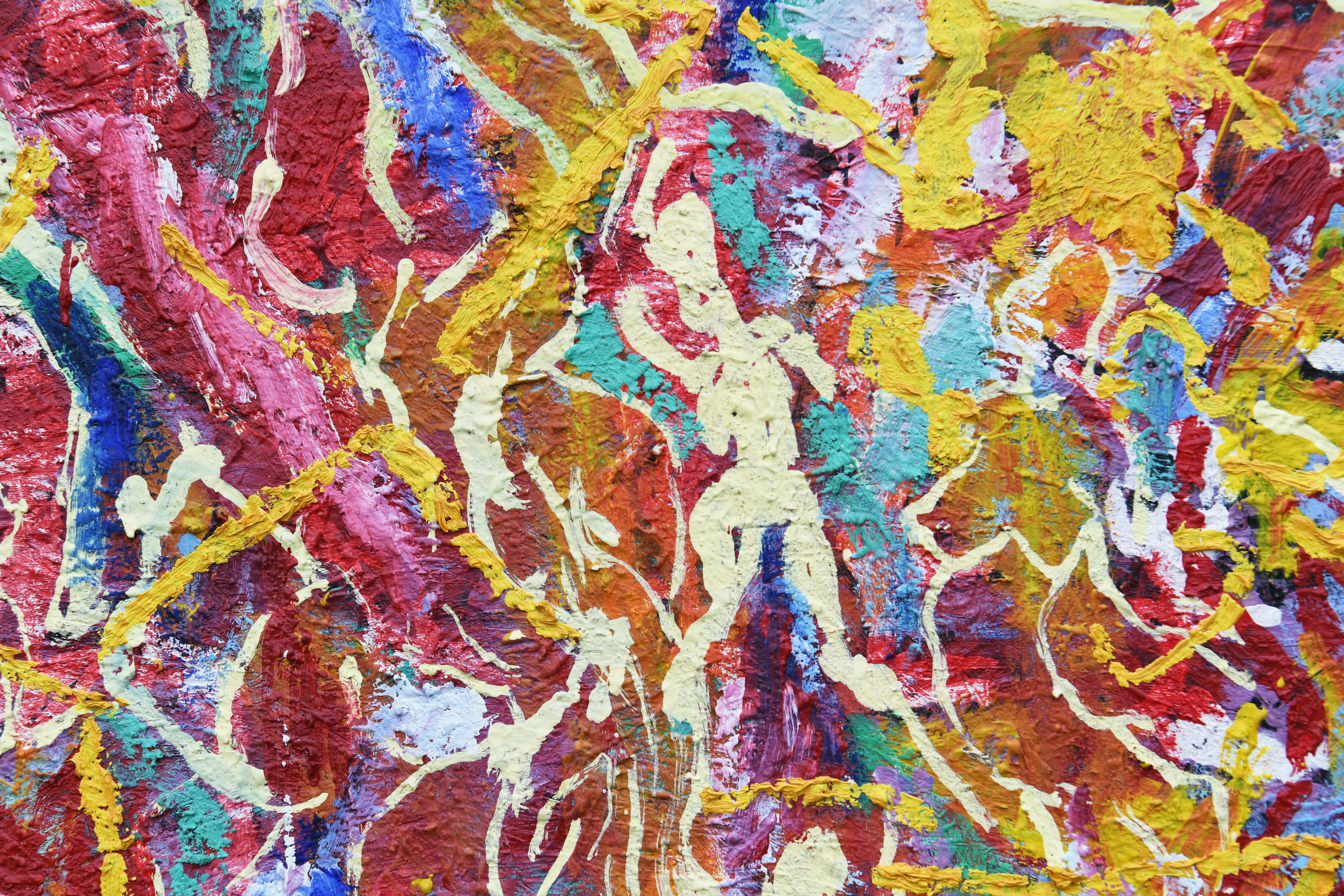 GESPANNEN DOEK, 150X190 CM ( STAAND ) "EVOLUTIE"  