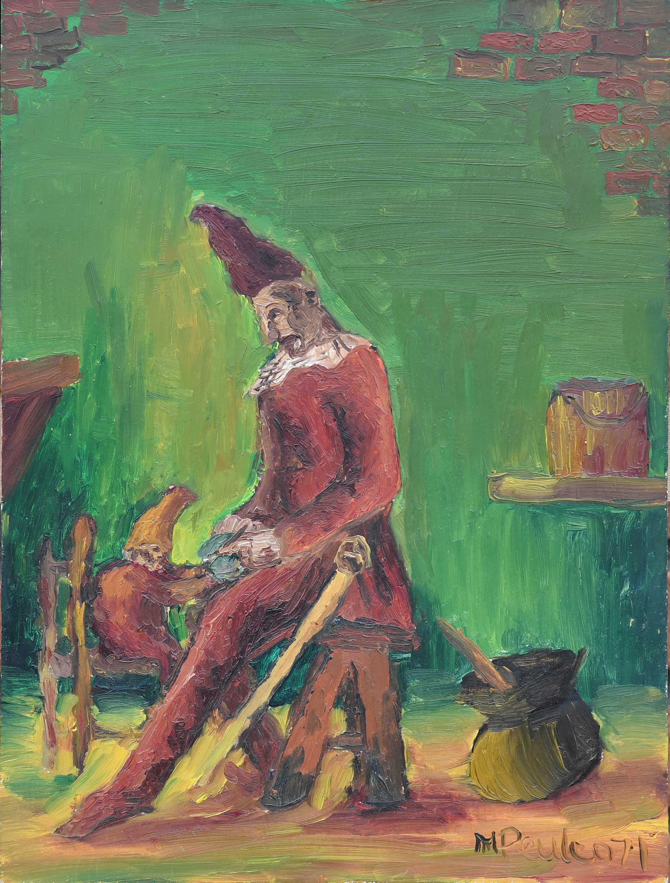 HARDBOARD, 24X32 CM (STAAND) DE ONTDEKKING VAN TALENT "HARLEKIJN" 1971 HAVOTIJD