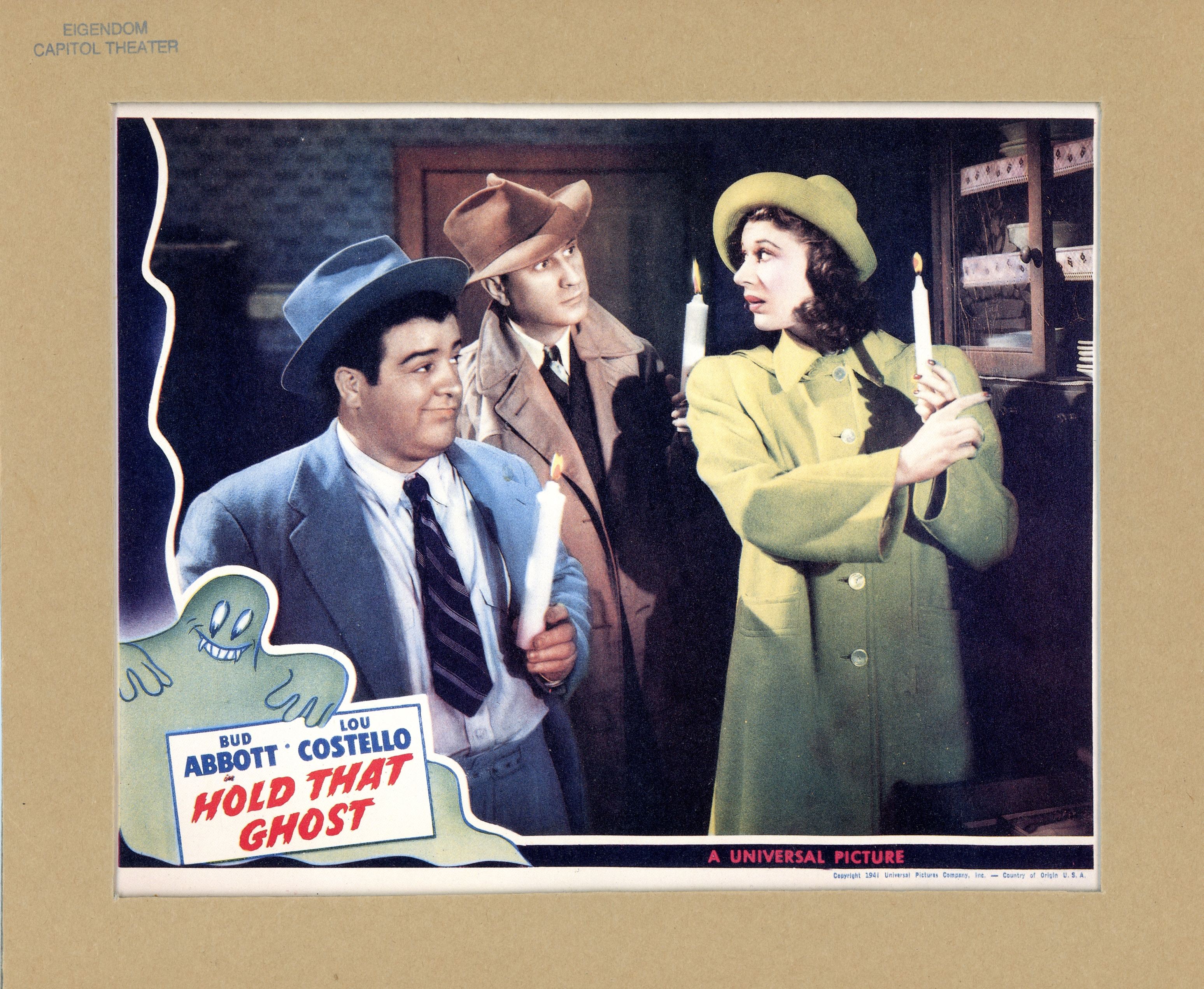 Lobby card, Hold that Ghost, 1941