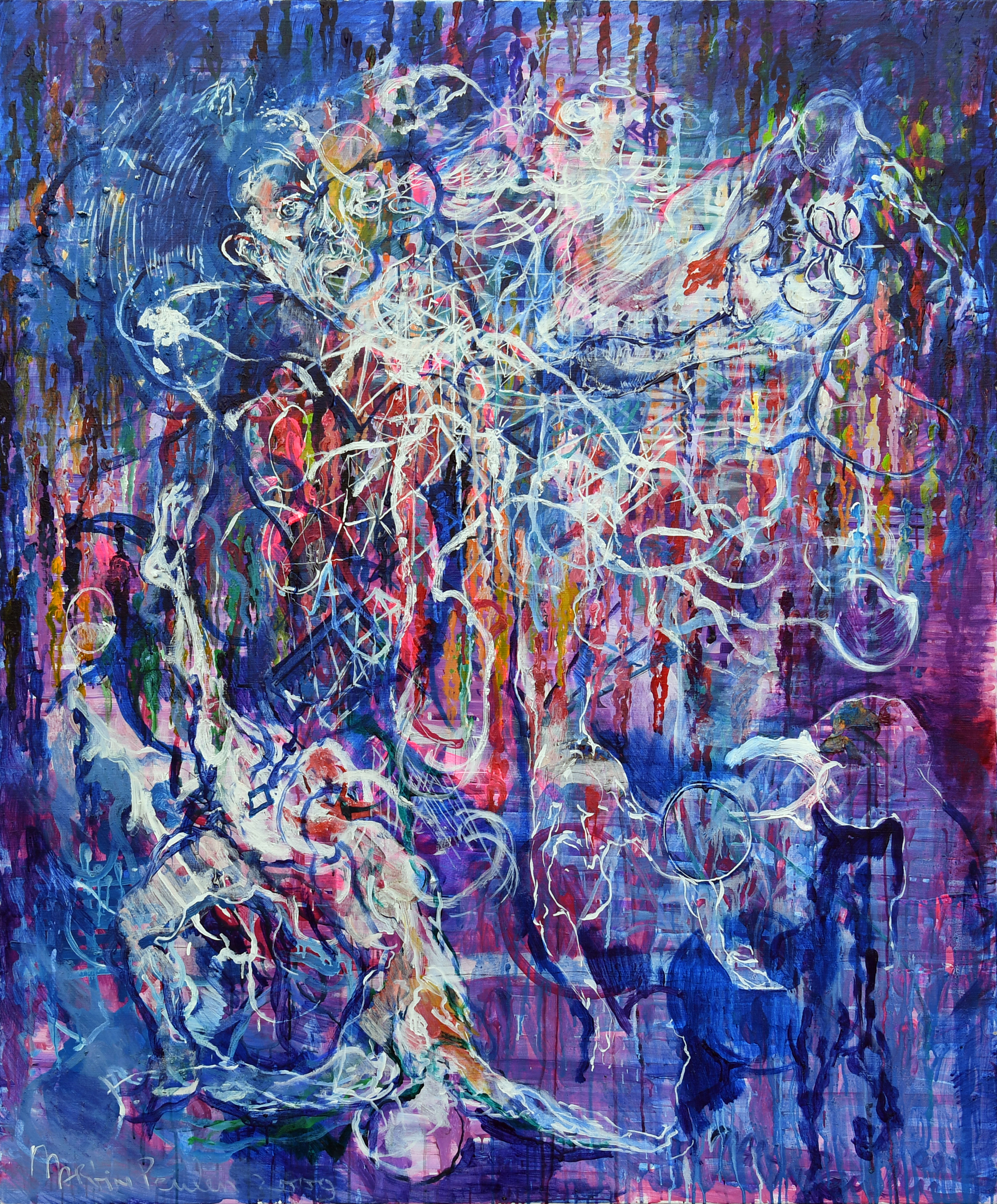GESPANNEN DOEK, 150X180 CM ( STAAND ) "UNIVERSE"   