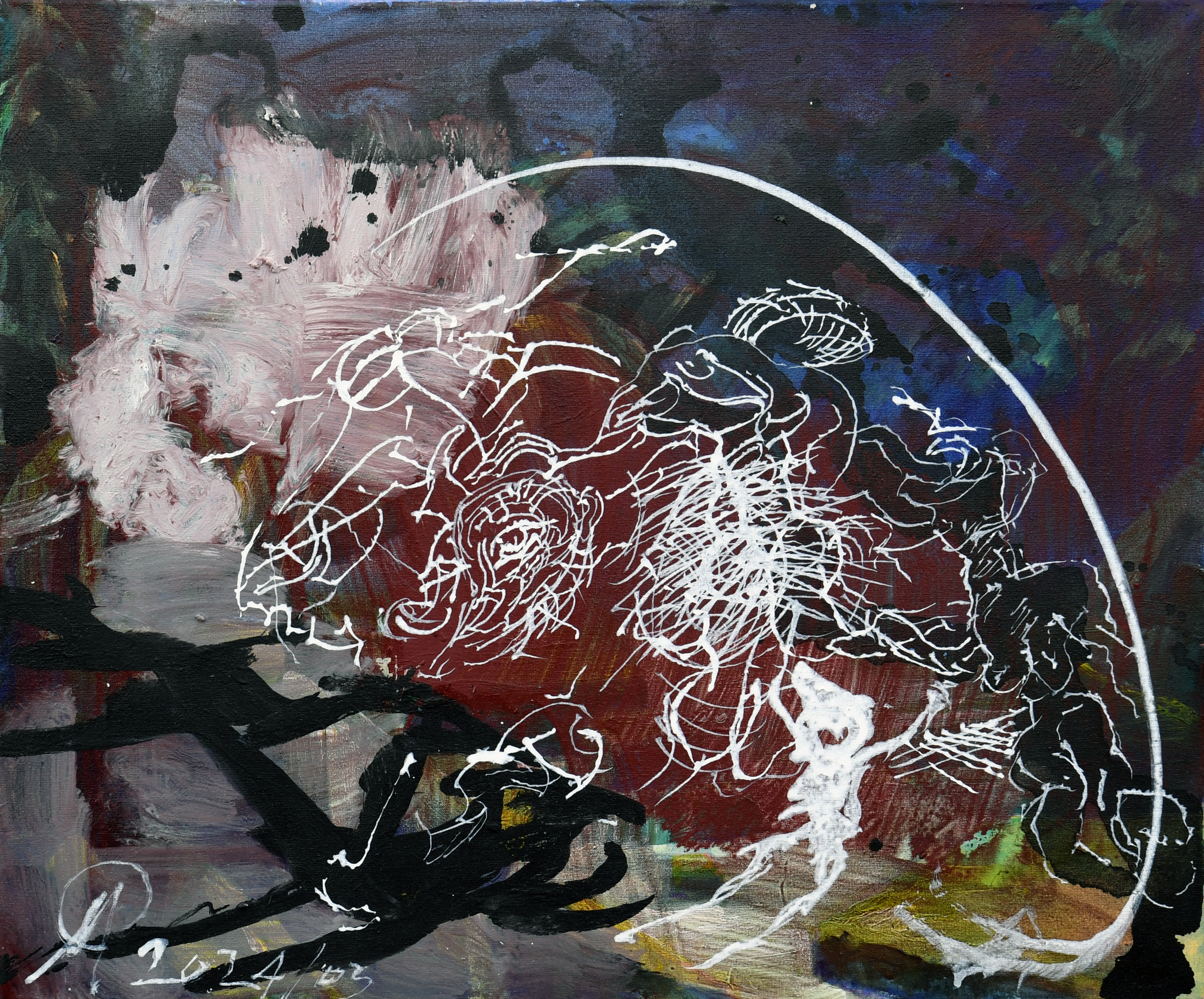 PEULEN  "ACH IK WAS TOCH BEZIG"  50x60 CM ( LIGGEND )
